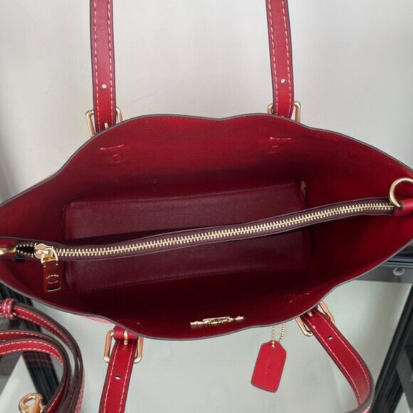 Coach Mollie Tote Bag 25 With Cherry Print - Picture 9 of 9